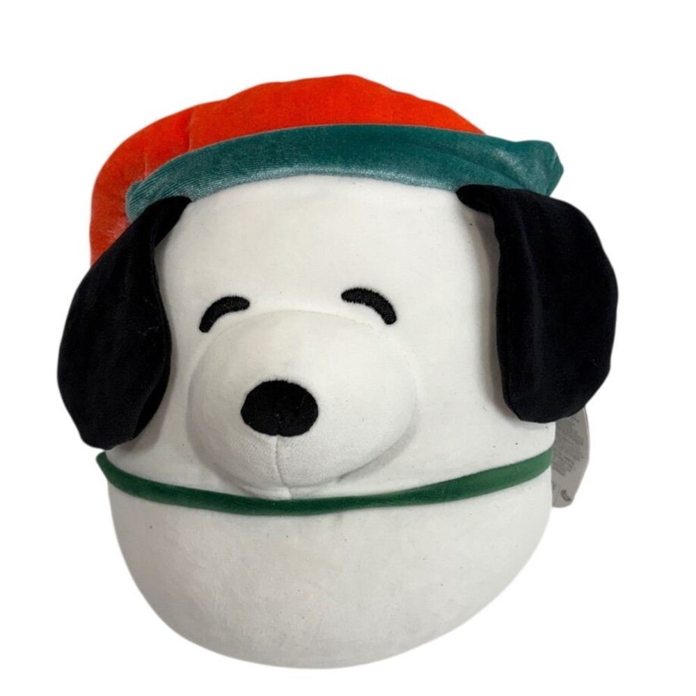 Squishmallows Peanuts Snoopy Holiday Christmas Plush Santa Hat 8 Inch NWT